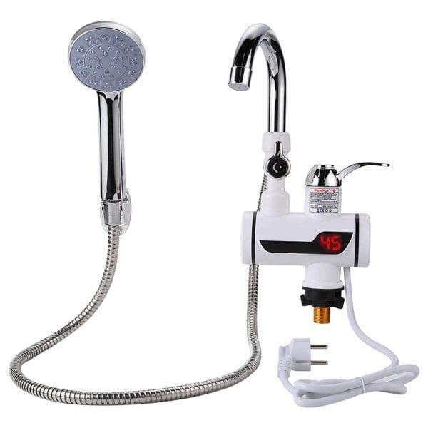 Instant Electric Water Heater Tap with Shower | Digital Temperature Display